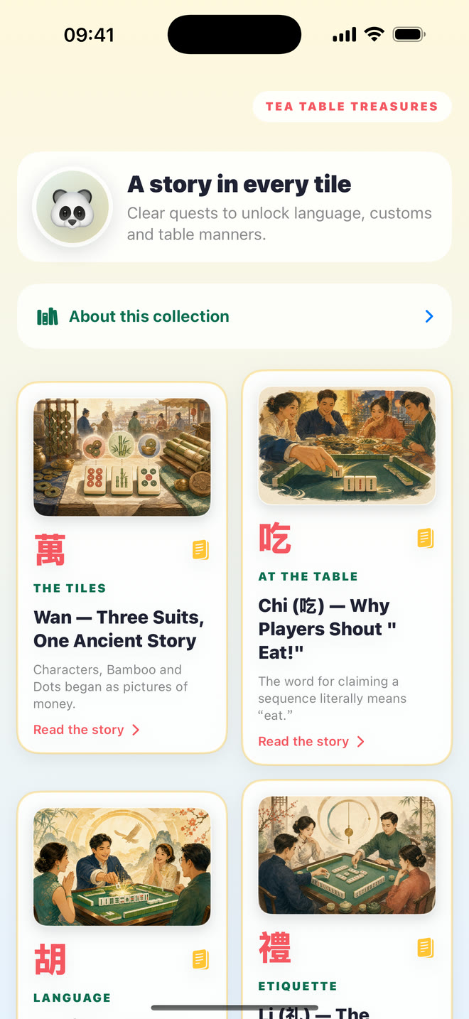 Tea Table Treasures culture collection