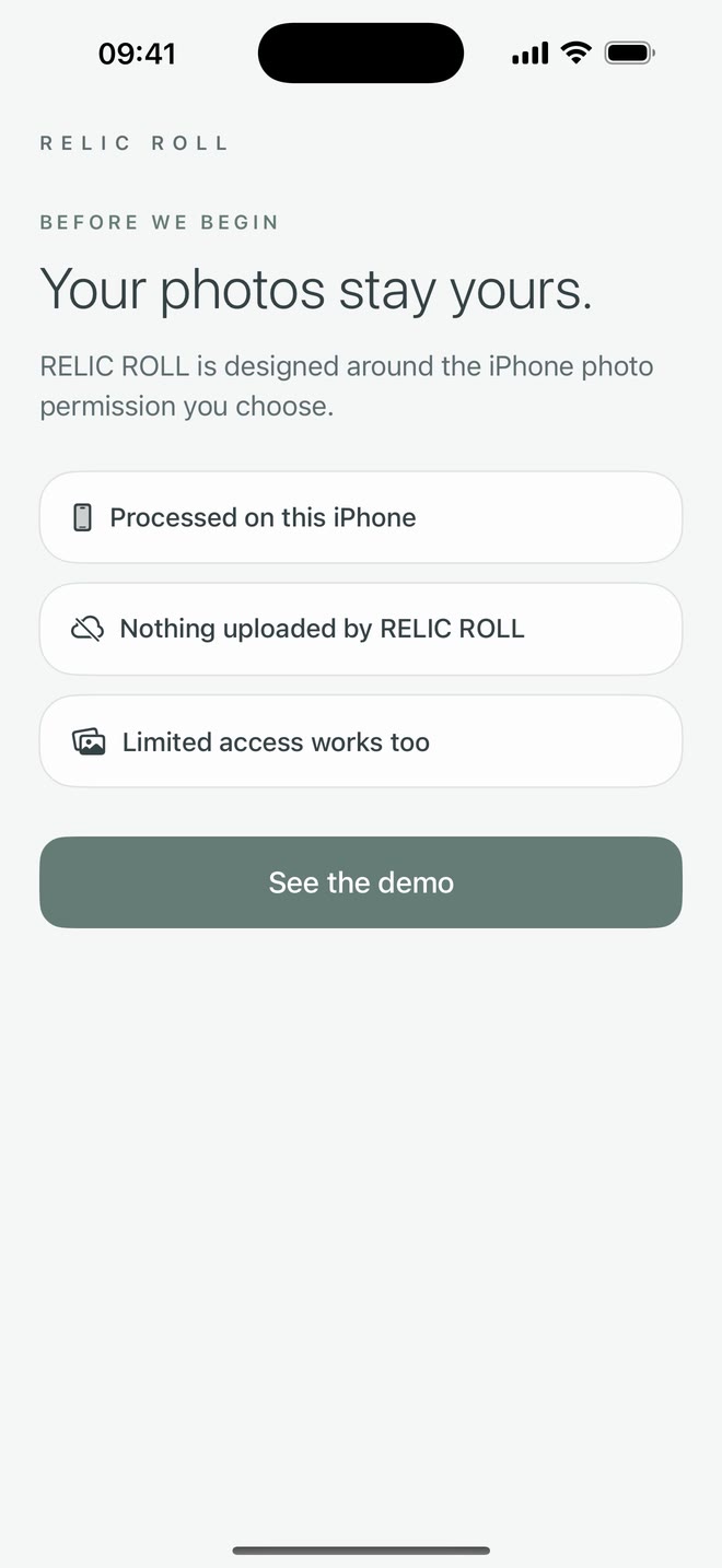 On-device photo privacy explanation